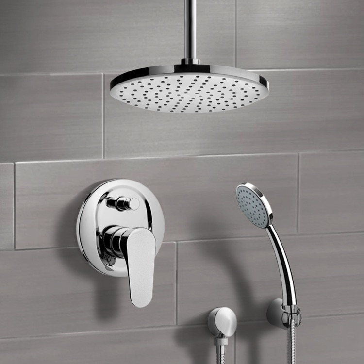 Chrome Shower System With 8