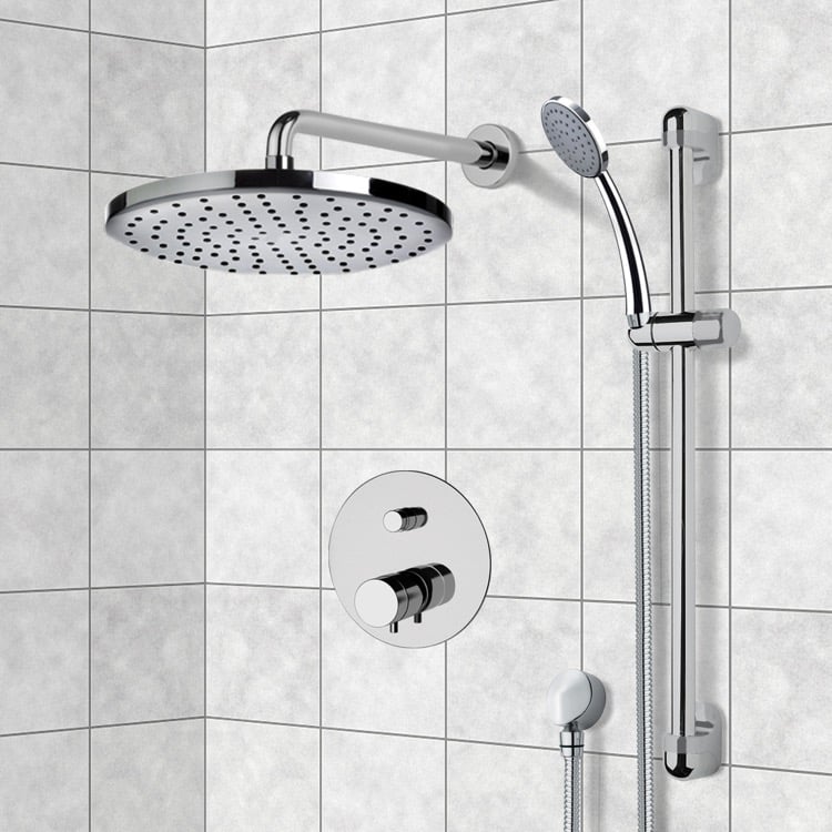 25 L x 10 W Remer R18 Shower Faucet System with Body Spray 