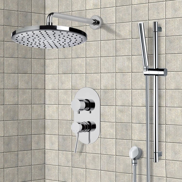 Shower Faucet Rain Shower System with Handheld, Rain Shower Head, Shower Faucet Set Remer SFR7046