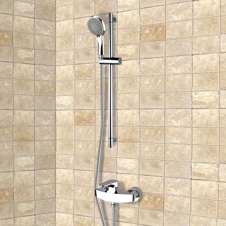 Remer SR007 Chrome Slidebar Shower Set With Multi Function Hand Shower