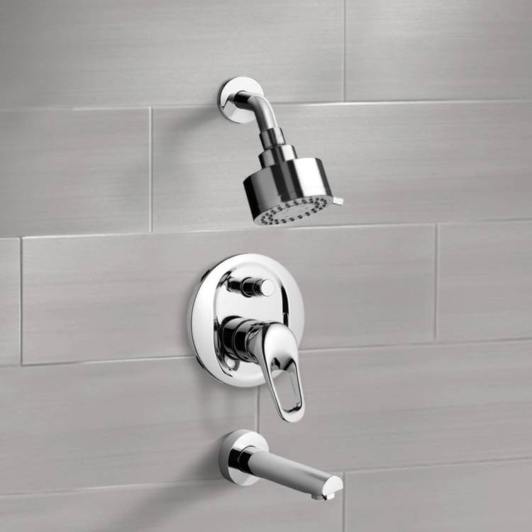 Remer Tsf2082 By Nameek S Peleo Chrome Tub And Shower Faucet Sets