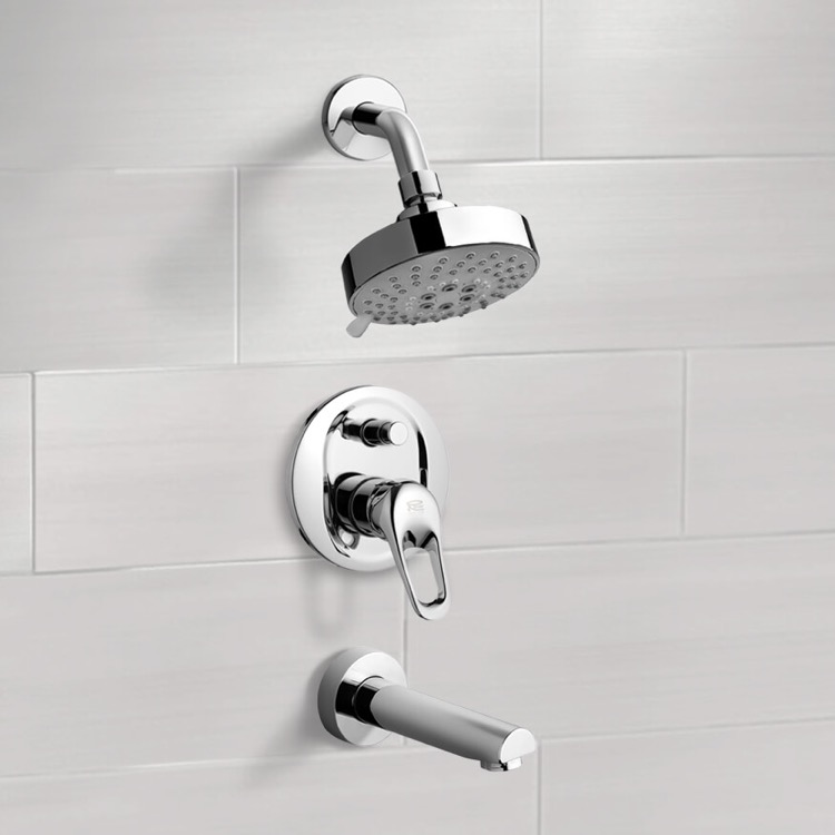 Remer Tsf2201 By Nameek S Peleo Chrome Tub And Shower Faucet Sets
