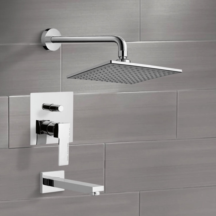 Remer Tsf2223 By Nameek S Peleo Chrome Tub And Shower Faucet Sets