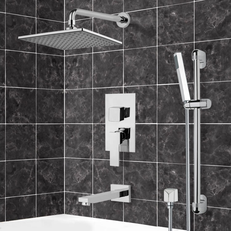 Remer TSR9110 Galiano Pressure Balance Tub and Shower Faucet 11.5 L x 10 W