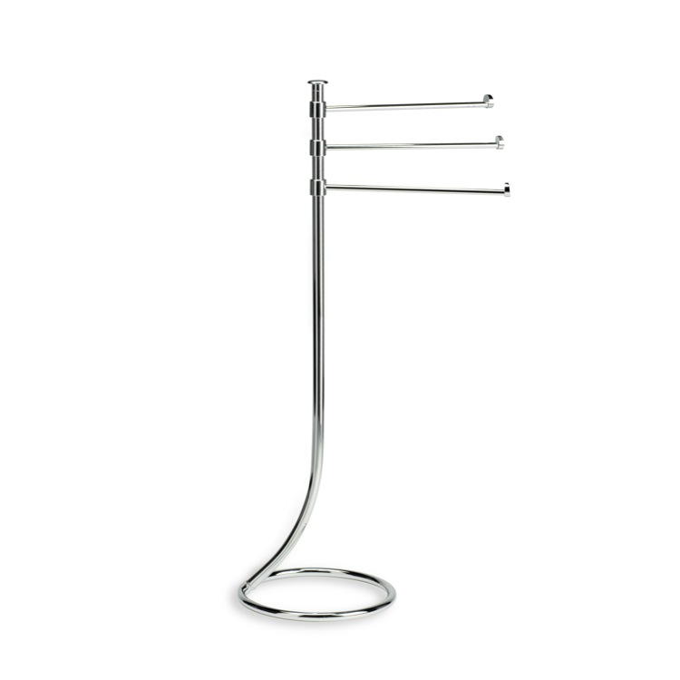 Towel Stand, StilHaus 572-08, Chrome Free Standing Towel Stand