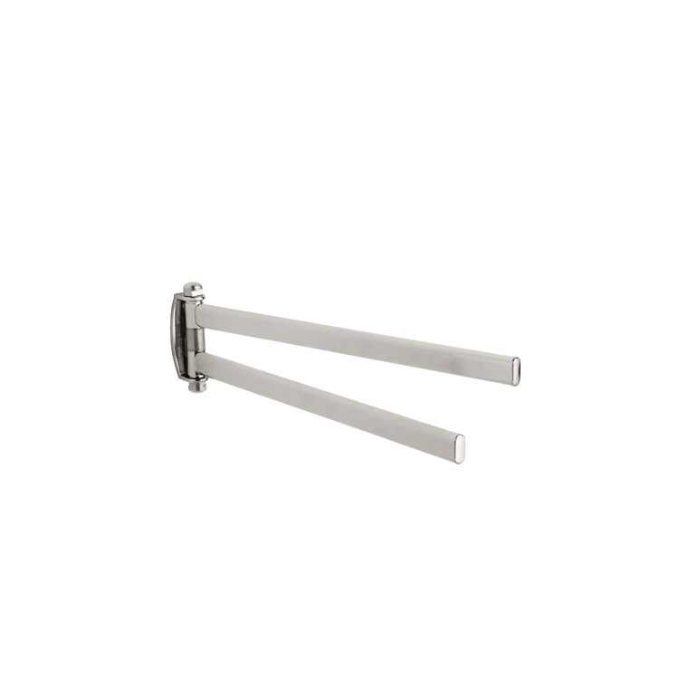 StilHaus DI16-36 Swivel Double Towel Bar, 13 Inch, Satin Nickel