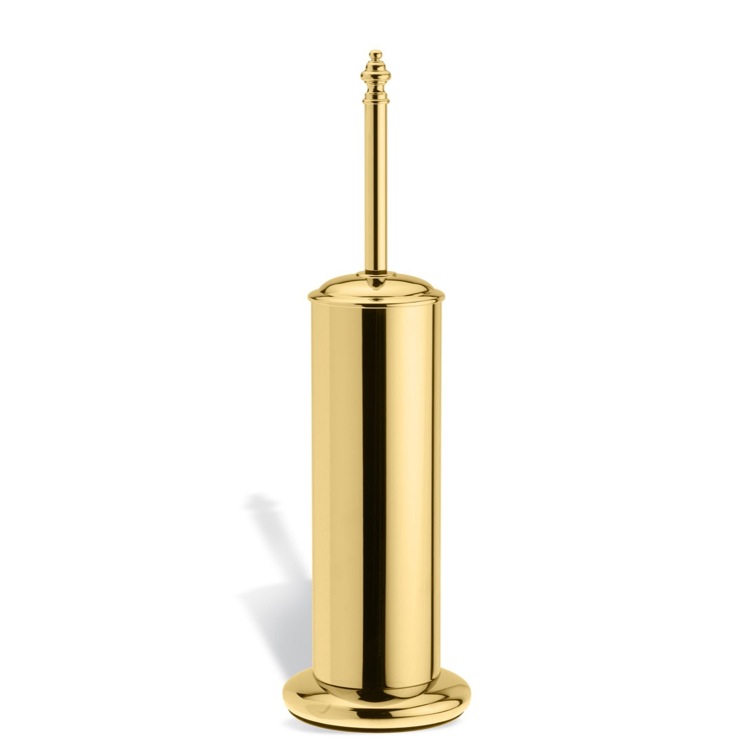 StilHaus EL039-16 Gold Finish Classic Style Brass Toilet Brush Holder