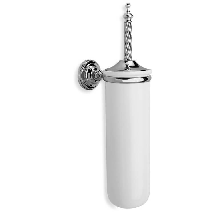 StilHaus G12-08 Wall Mounted Round Classic-Style Ceramic Toilet Brush Holder
