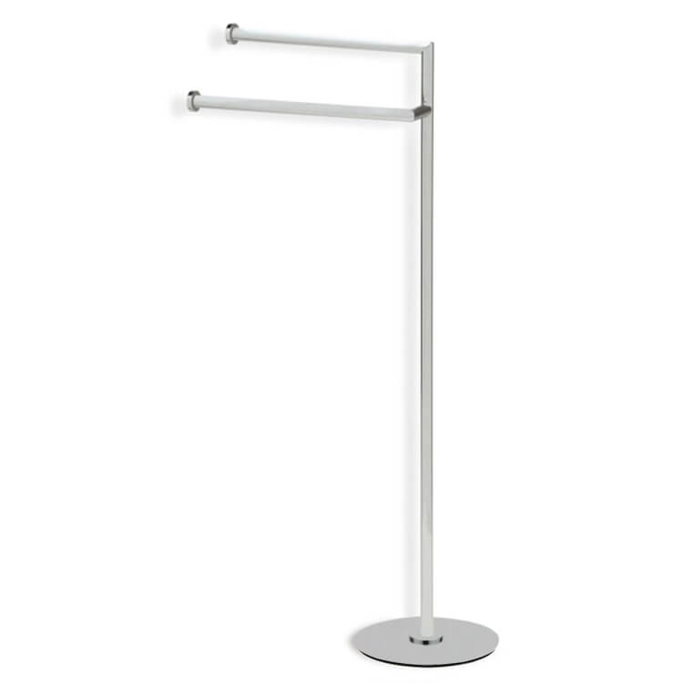 StilHaus ME19-36 Towel Stand, Satin Nickel, Free Standing