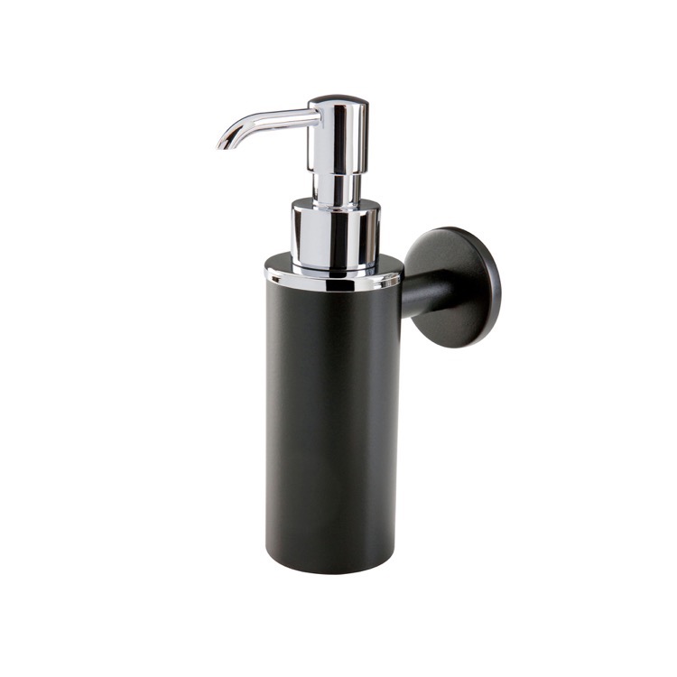 Stilhaus Me30 23 By Nameek S Medea Wall Mounted Round Black Soap Soap Dispenser Stilhaus Me30 23 Wall Mounted Round Black