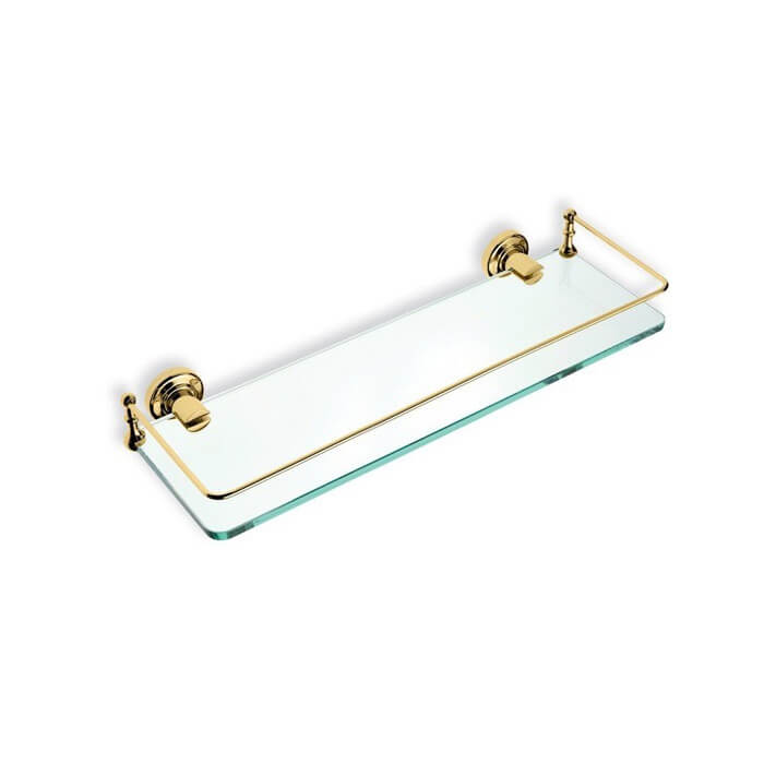 9 Inch Shower Shelf, Wall Mount Corner Bathroom Shelf, Satin Gold