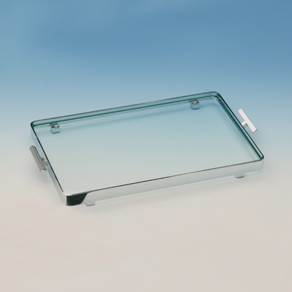 Windisch 51420-CR Rectangular Clear Crystal Glass Bathroom Tray