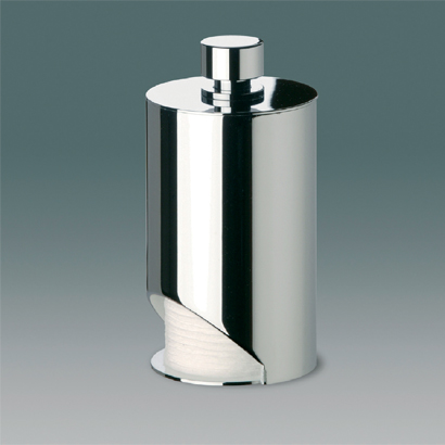 Windisch 88123-CR Round Metal Cotton Pad Dispenser Made in Brass
