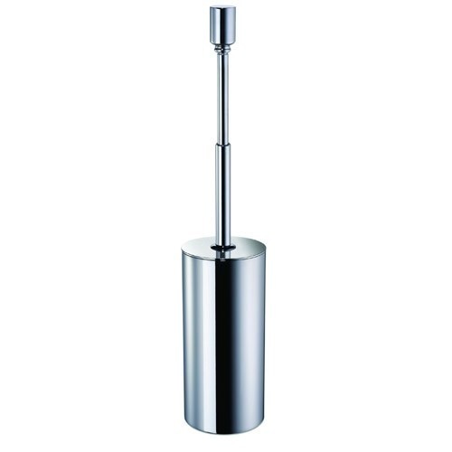 Windisch 89174-CR Free Standing Brass Round Toilet Brush Holder With Cover