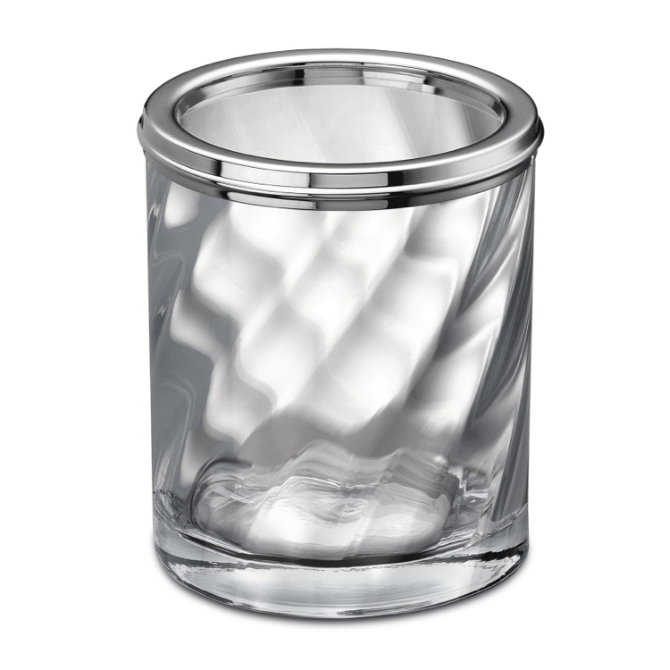 Windisch 91801CR Chrome Finished Tumbler Made From Twisted Glass