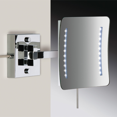 Windisch 99677 2 By Nameek S Led Mirrors Brass Square Wall Mounted Makeup Mirror Windisch 99677 2 Brass Square Wall Mounted Lighted 3x Or 5x