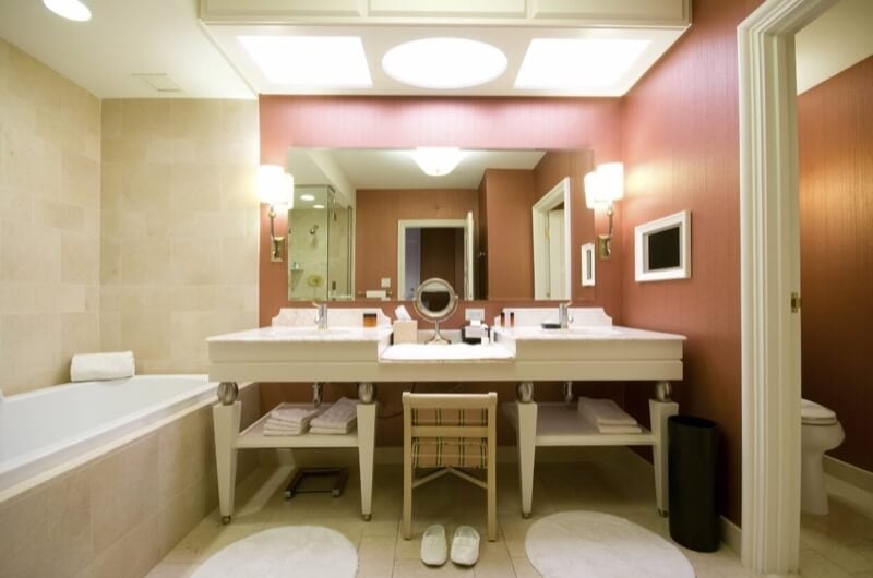 A Makeup Counter In Your Bathroom, Bathroom Vanity With One Sink And Makeup Area