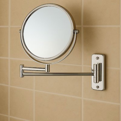 Brushed Nickel Makeup Mirrors