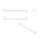 Towel Bar, Square, 24 Inch, Polished Chrome