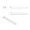 Double Swivel Towel Bar, 15 Inch, Square, Matte Black