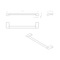 Towel Bar, Square, 18 Inch, Polished Chrome