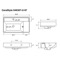 Rectangular Black Ceramic Wall Mounted or Drop In Sink With Counter Space