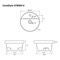 Drop In Sink in Ceramic, Modern, Round