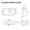 Rectangular White Ceramic Pedestal Sink