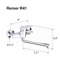 Chrome Wall-Mounted Tub Filler With Movable Spout